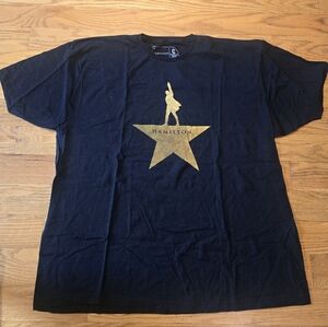Hamilton Black Short-Sleeve Tee with Gold Star Graphic